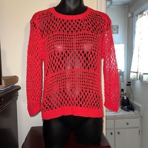 CHRISTIAN SIRIANO Size L Runway Style Strawberry Red sweater